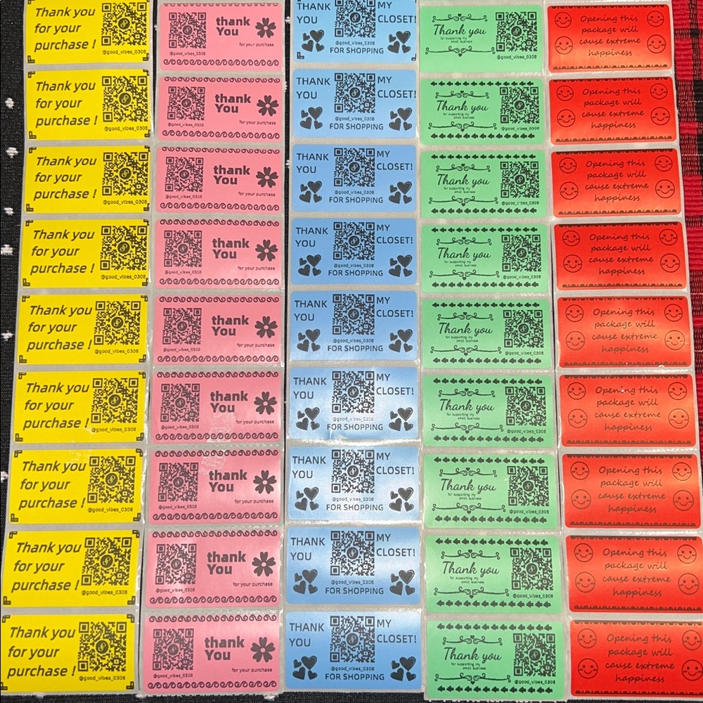 200 Custom QR Code Stickers